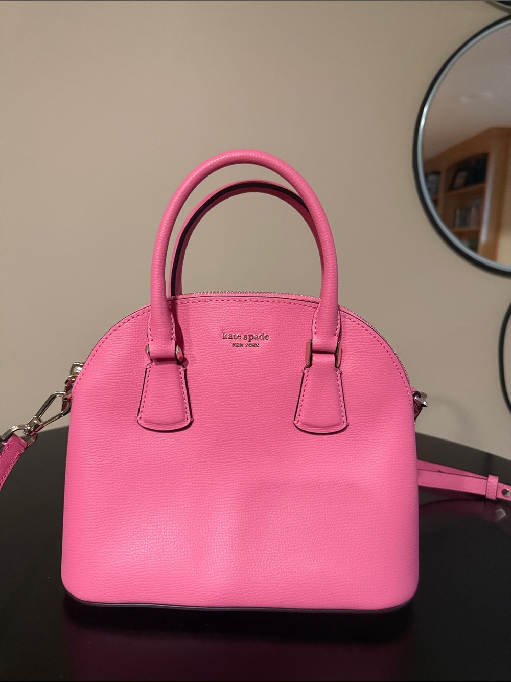 kate spade Pink Dome Satchel with Detachable Strap